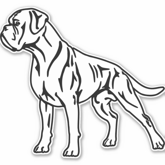 Adesivo Autoaufkleber Boxer stehend (Frente)