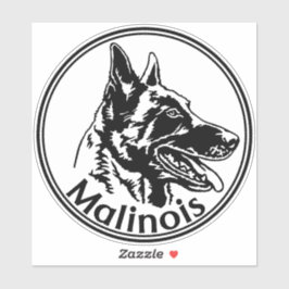 Adesivo Autoaufkleber Malinois klassisch rund 