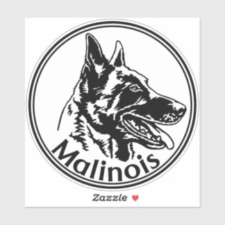 Adesivo Autoaufkleber Malinois klassisch rund 