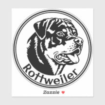 Autoaufkleber Rottweiler rund