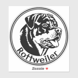 Adesivo Autoaufkleber Rottweiler rund