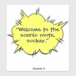 Adesivo Autocolante amarelo para-choques - Rota cêntrica