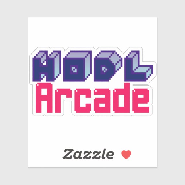 Adesivo Autocolante de arcade HODL (Folha)