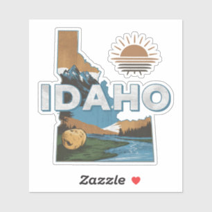 Adesivo Autocolante De Carro Do Estado De Idaho