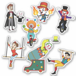Adesivo Autocolante de Cartoon de Artistas Coloridos
