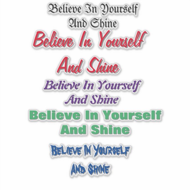 Adesivo autocolante de citação recortada personalizada (Frente)