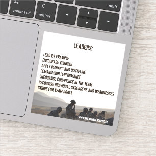 Adesivo Autocolante de Código de Liderança do Exército