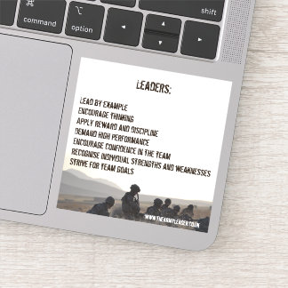 Adesivo Autocolante de Código de Liderança do Exército