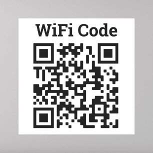 Adesivo Autocolante de código QR Wifi