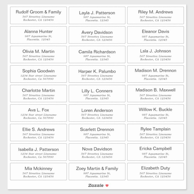 Adesivo Autocolante de Convidado Moderno Personalizável (Folha)