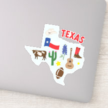 Autocolante de ícones do Texas