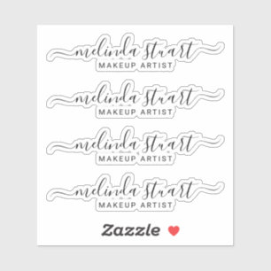 Adesivo Autocolante de nome de script moderno profissional