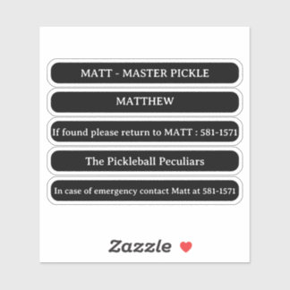 Adesivo Autocolante De Nome Personalizado Para Borda De Se