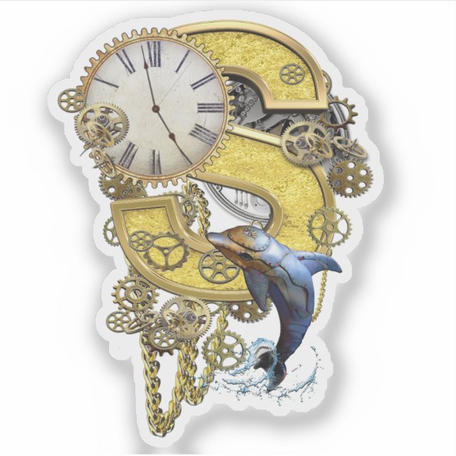 Adesivo Autocolante de personalização Letter S Birthday (Frente)