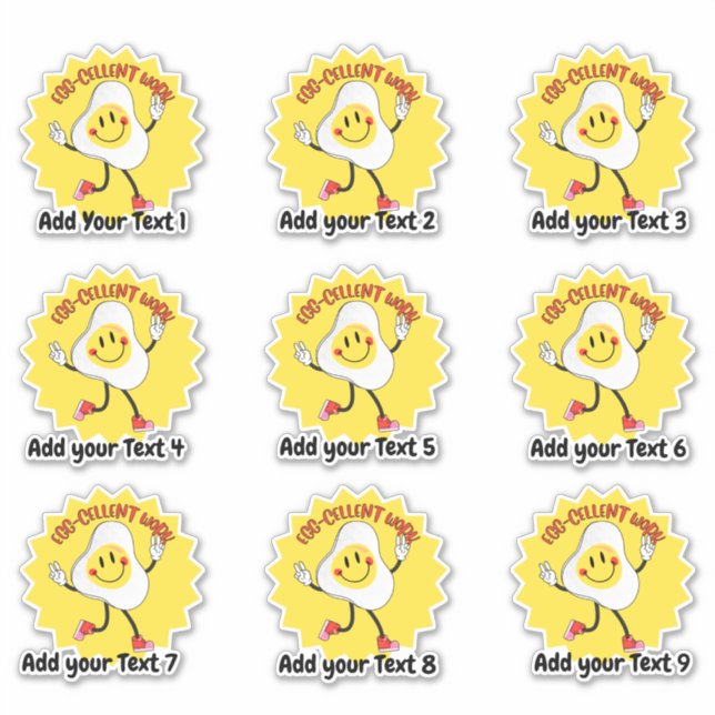 Adesivo Autocolante de recompensa personalizado para profe (Frente)