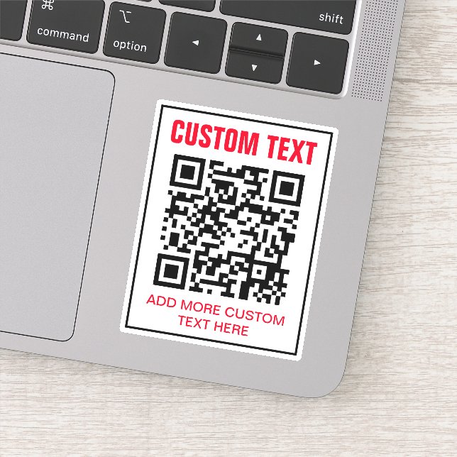 Adesivo Autocolante de texto e código QR personalizado (Detalhe)