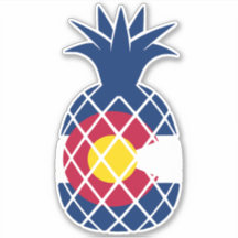 Autocolante do Colorado Flag Pineapple