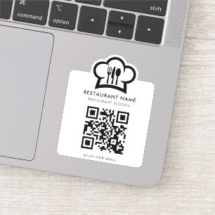 Adesivo Autocolante do menu QR personalizado