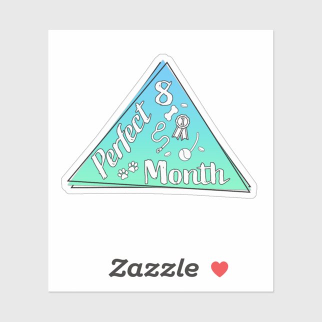 Adesivo Autocolante do Mês Perfeito - agosto (Folha)