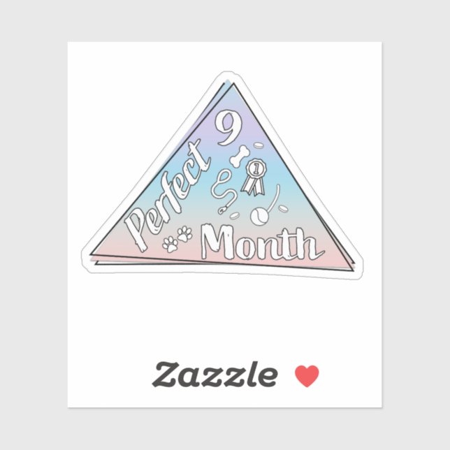 Adesivo Autocolante do mês perfeito - setembro (Folha)