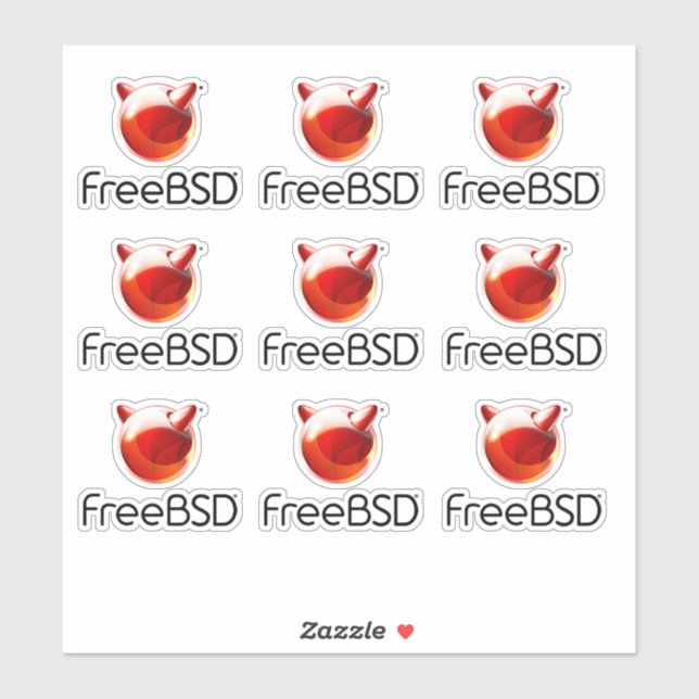 Adesivo Autocolante do projeto FreeBSD (Folha)
