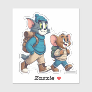 Adesivo Autocolante do Tom e Jerry Winter Adventure