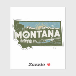 Adesivo Autocolante para automóveis do Estado de Montana