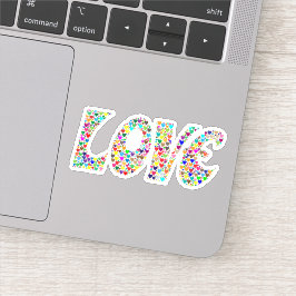 Adesivo Autocolante Personalizado Cortar Corações Multicol