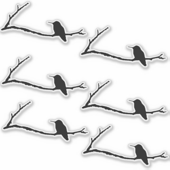 Adesivo Autocolante personalizado - Hummingbird na ramific (Frente)
