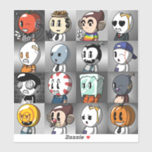 Autocolantes de Cartoon Clássico