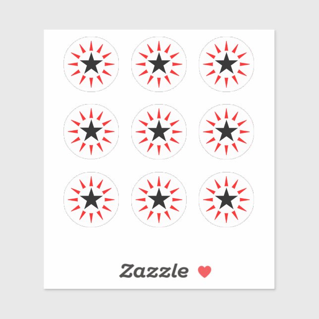 Adesivo Autocolantes de Design com pinball em estrela (Folha)