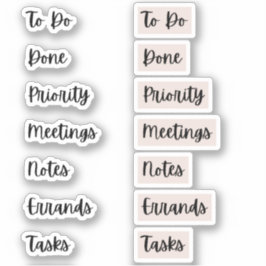 Adesivo Autocolantes de Diário de Produtividade | Rosa