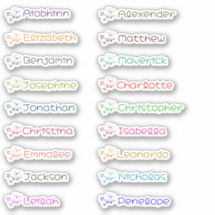 Adesivo Autocolantes de múltiplos nomes personalizados de 