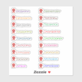 Adesivo Autocolantes de múltiplos nomes personalizados do 