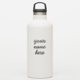 Adesivo Autocolantes de Script Mínimo Simples de Nome Pers