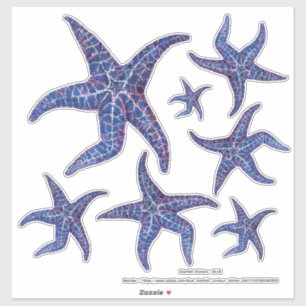 Adesivo Autocolantes de Starfish - AZUL