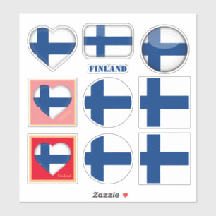 Adesivo Autocolantes finlandeses, Bandeira finlandesa, Cor
