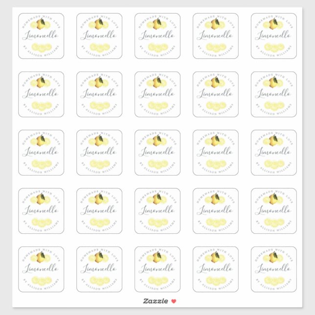 Adesivo Autocolantes Personalizados do Limoncello Label 2  (Folha)