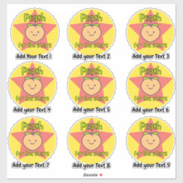 Adesivo Autocolantes personalizados para Frutas de pêssego
