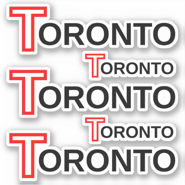 Adesivo Autocolantes "Toronto" (Ontário, Canadá) (Frente)