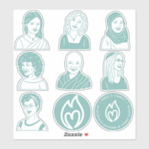 Autocolantes turquesa de 8"