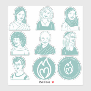 Adesivo Autocolantes turquesa de 8"