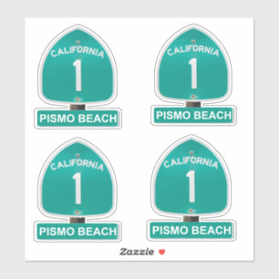 Adesivo Autoestrada da Califórnia 1 Pismo Beach
