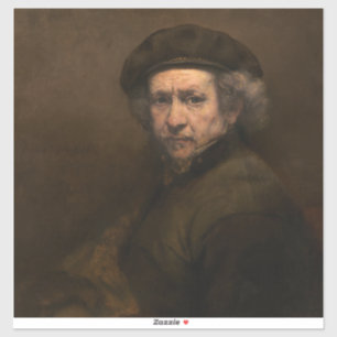 Adesivo Autorretrato de Rembrandt: Pintor da Idade de Ouro