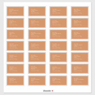 Adesivo Autumn Boho Deco   Rótulo de Endereço Convidado Te