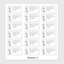 Adesivo Autumn Floral Vase Nome e Endereço Individual