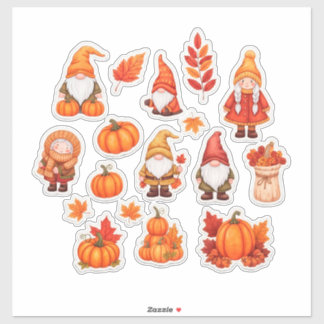 Adesivo Autumn Leaves and Pumpkins Sticker Set