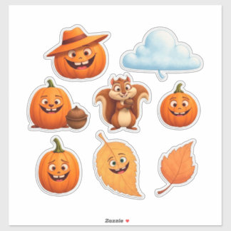 Adesivo Autumn Leaves and Pumpkins Sticker Set