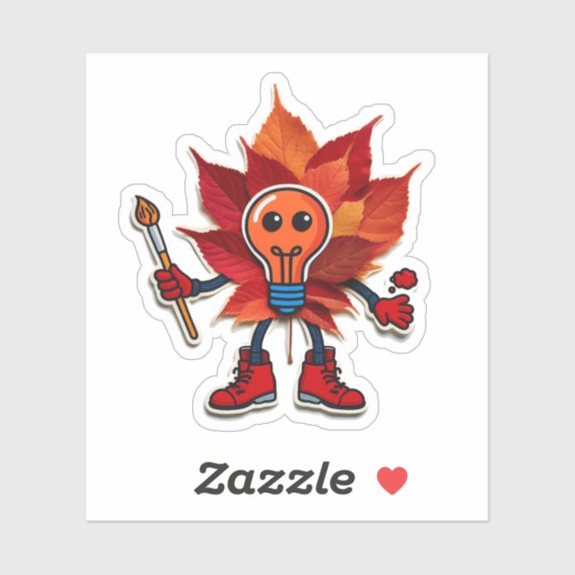 Adesivo Autumn Mood: Happy Season / Red Leaf Sticker #7 (Folha)