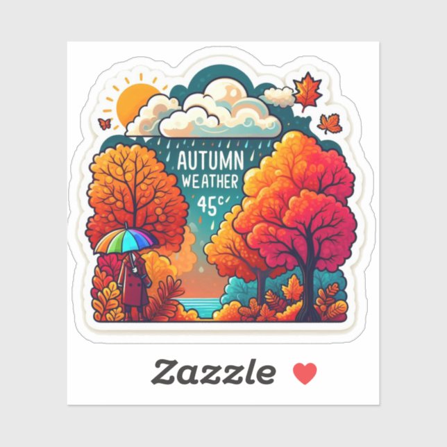 Adesivo Autumn Mood: Happy Season / Weather Sticker #15 (Folha)